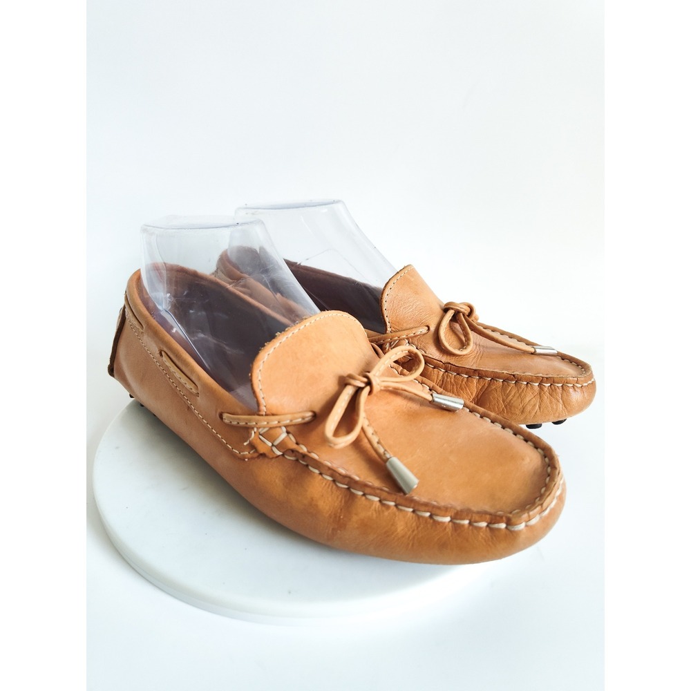 Mercanti Fiorentini Loafers 7.5 Driving Flats Moccasin Tan Leather Preppy Vtg